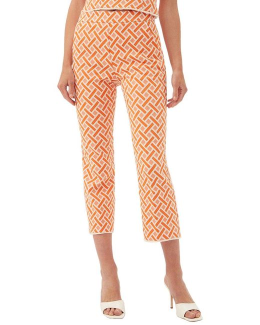 Trina Turk Orange Fringe Flare Pant