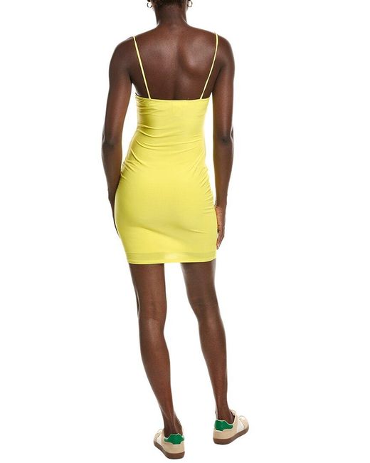 Marion Yellow Spaghetti Strap Knit Dress