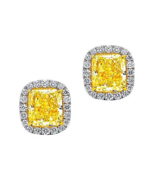 Diana M Metallic Fine Jewelry 18k 3.82 Ct. Tw. Diamond Studs