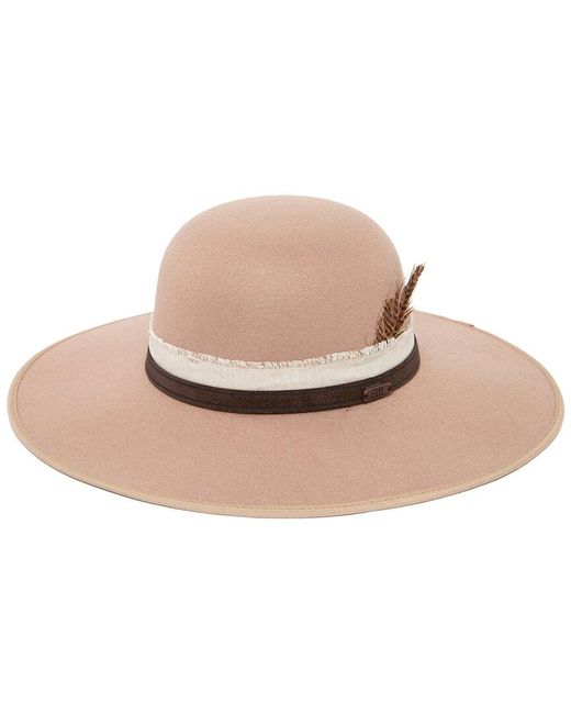 Frye Pink Faux Felt Round Hat