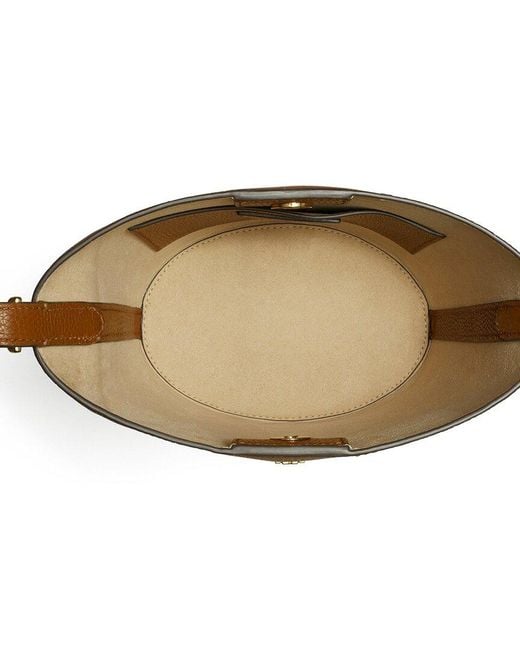Tory Burch Brown Blake Leather Bucket Bag