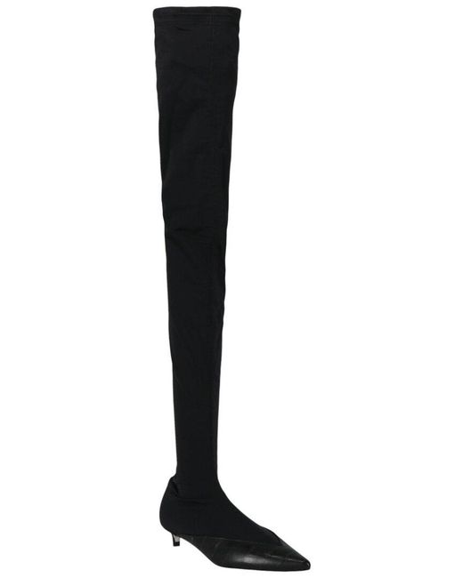 Givenchy Black Stretch Leather Over-The-Knee Boot