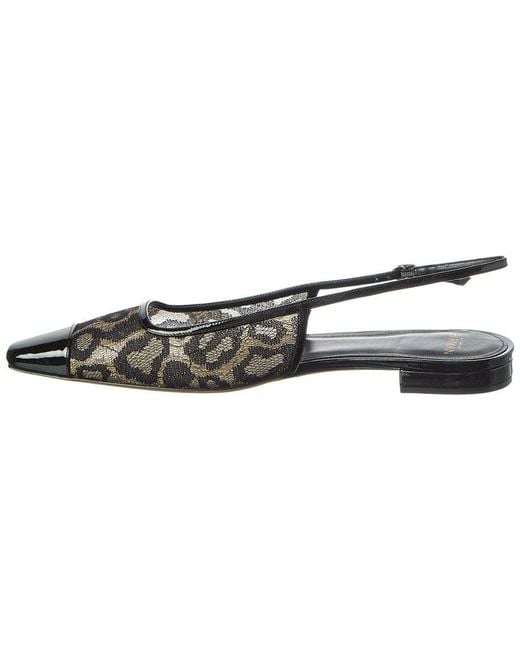 Alexandre Birman Metallic Olivia Lace Patent Flat