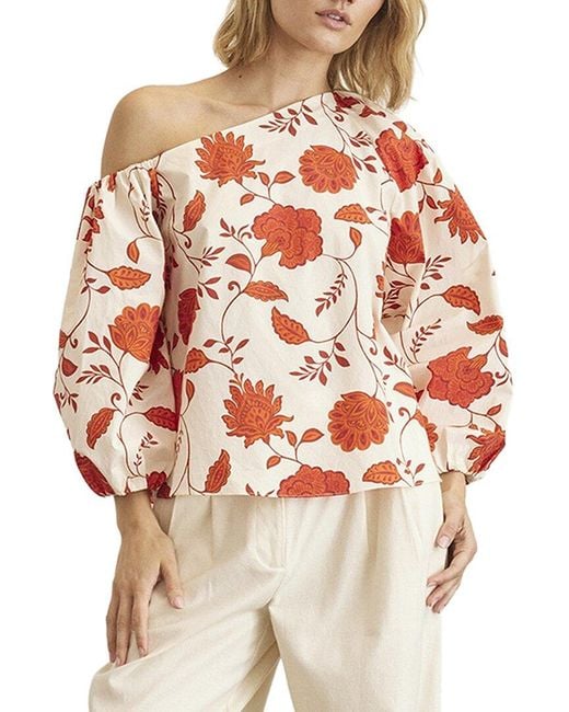 Tanya Taylor Red Tabitha Top