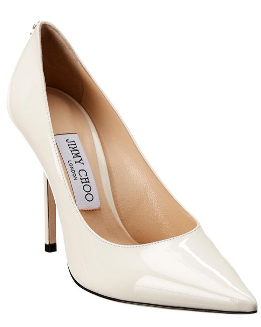Jimmy Choo Love 100 Patent Pump in White Lyst