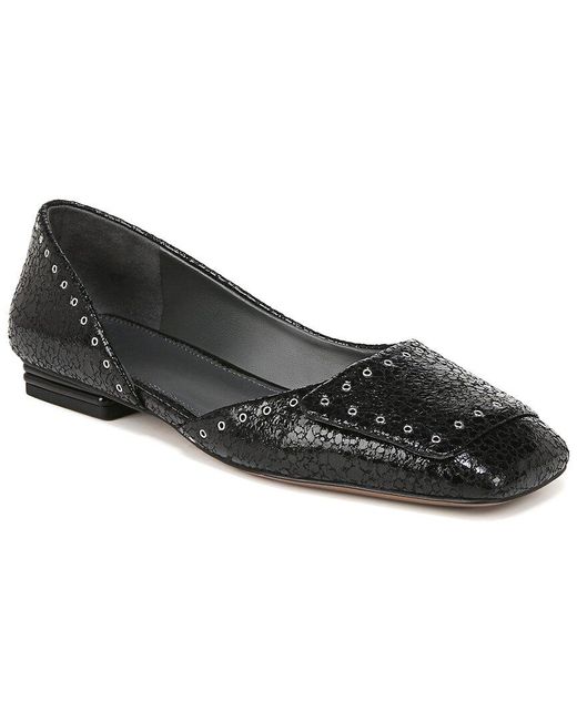 Franco Sarto Black Tracy Embellished Leather Flat