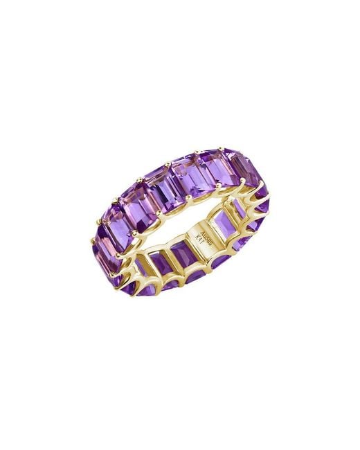 Kai Fine Jewelry Multicolor 14K 9.00 Ct. Tw. Amethyst Eternity Ring