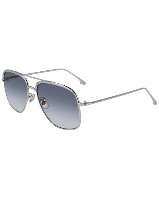 Victoria Beckham Blue Classic V 57mm Sunglasses