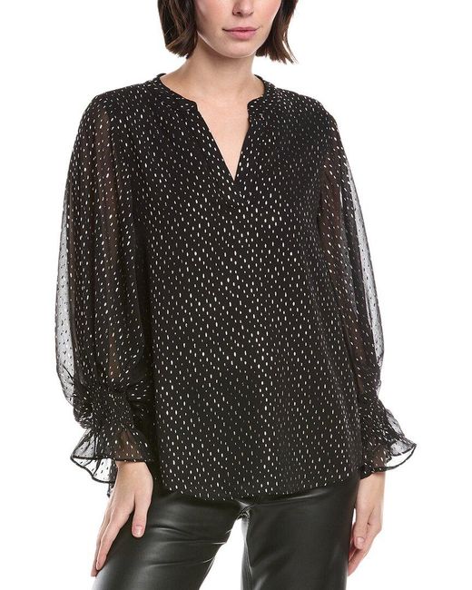 Vince Camuto Black Printed Blouse