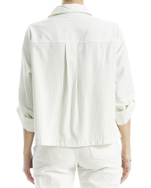 Max Studio White Collared Blouse