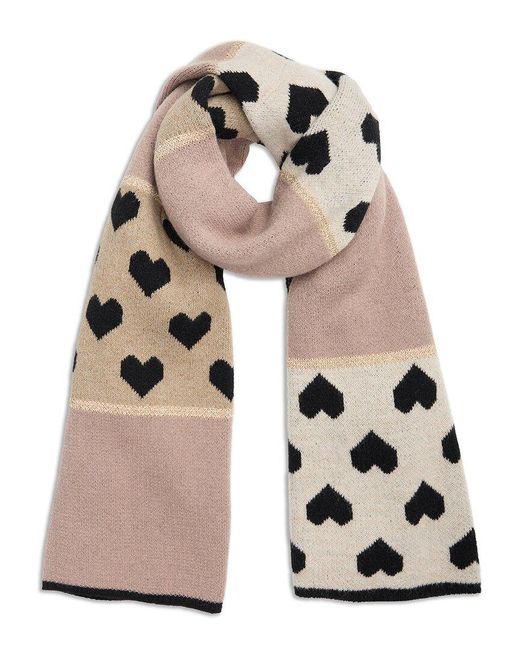 Saachi Natural Heart Mixed Pattern Scarf