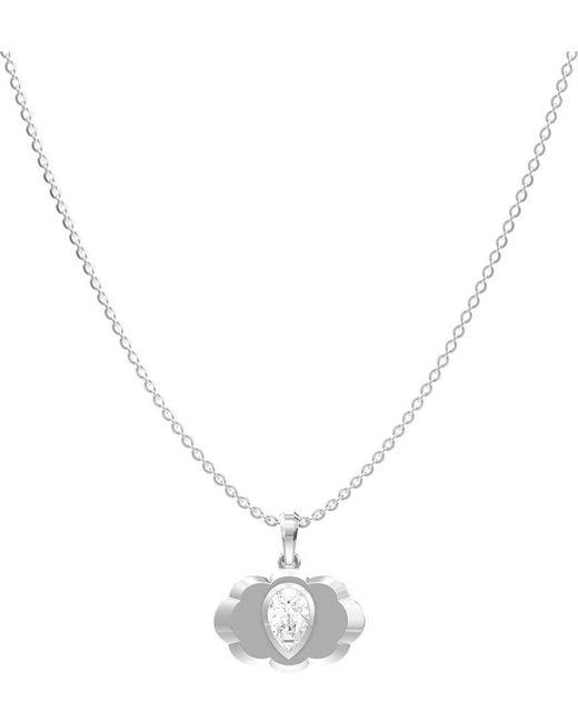 Lab Grown Diamonds Metallic 0.95 Ct. Tw. Lab-Grown Diamond Necklace