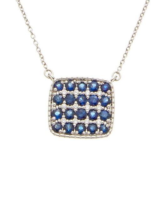 Maitre De Diamant Blue 18K 3.80 Ct. Tw. Diamond & Sapphire Necklace