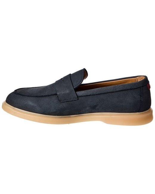 Bally Blue Webby Leather Loafer