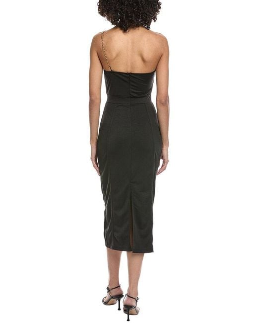To My Lovers Black Midi Dress