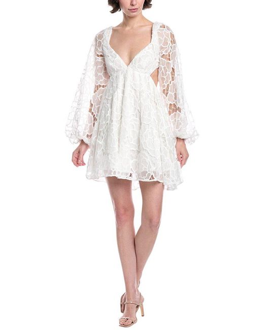 Bardot White Jovie Babydoll Mini Dress