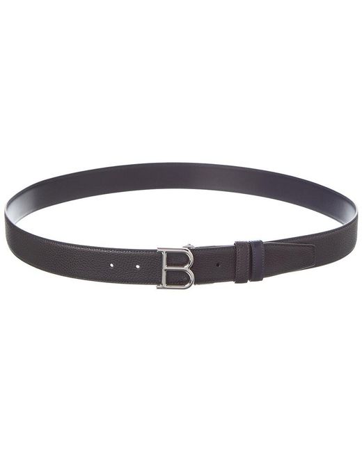 Bally Blue B 35 Buckle Reversible & Adjustable Leather Belt for men