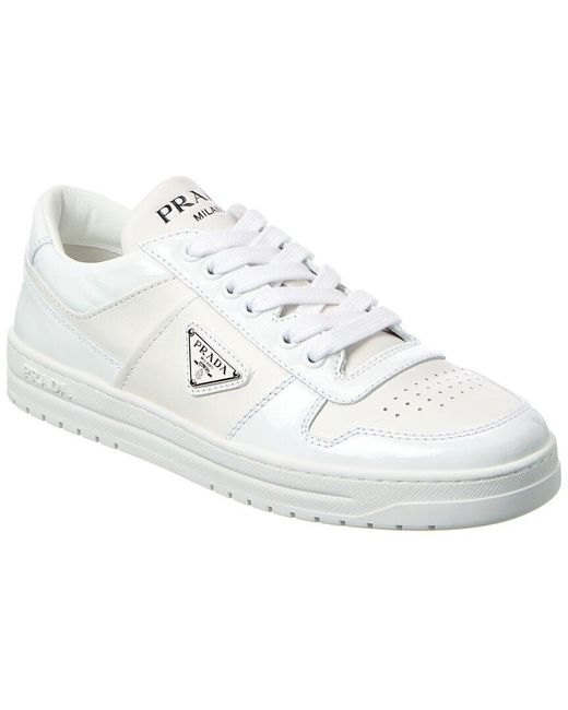 Prada White Downtown Leather Sneaker