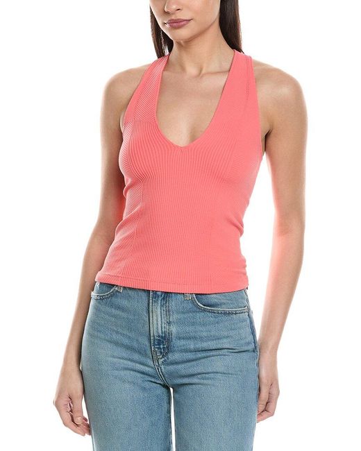 Free People Red Sleek Cami Top