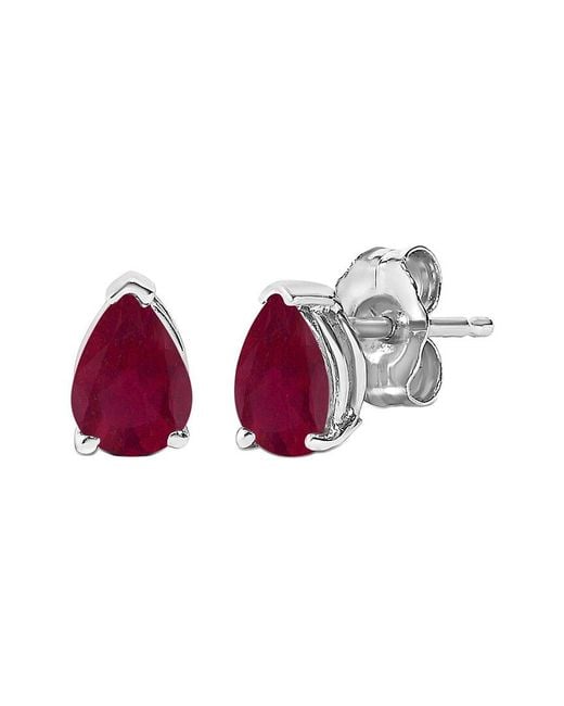 Haus of Brilliance Multicolor Colorful Gemstones 14K 0.90 Ct. Tw. Ruby Stud Earrings