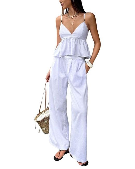 Adelin May Blue 2Pc Top & Pant Set