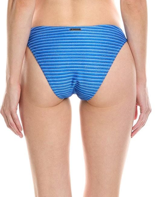 MILLY Blue Margot Striped Bikini Bottom