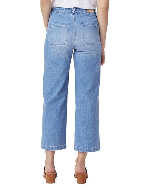 PAIGE Blue Nellie Patch Pocket Straight Jean