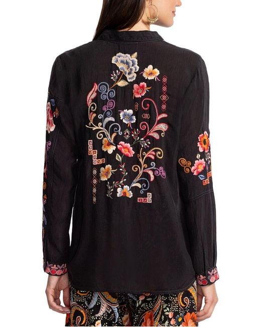 Johnny Was Black Fatima Shirt
