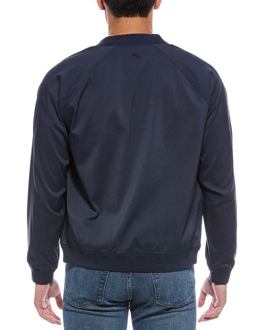 Tommy Bahama Blue Island Driver Reversible Bomber Jacket for men
