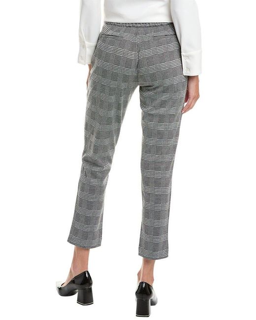 Tahari Gray Jacquard Pant