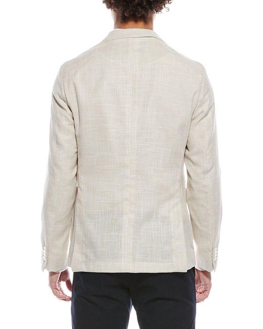 Boss Natural Hanry Wool & Linen-Blend Slim Fit Blazer for men
