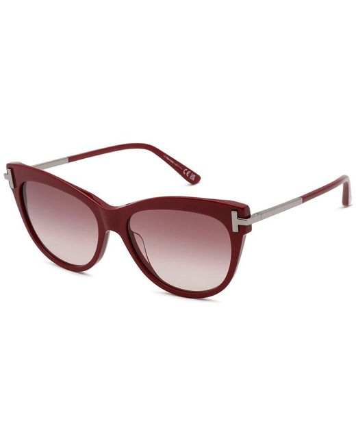 Tom Ford Pink Ft0821 56mm Sunglasses