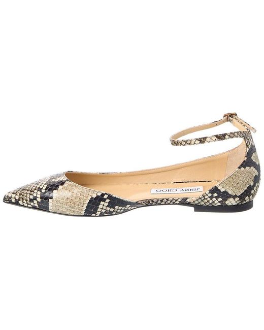 Jimmy Choo Metallic Leather Flat