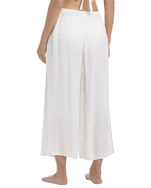 Bleu Rod Beattie White Golden Hour Sequin Coverup Pant