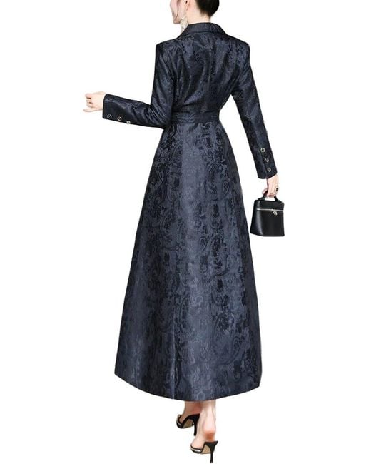 BURRYCO Blue Solid Maxi Dress