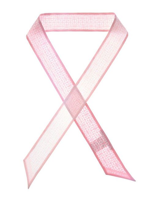 Givenchy Pink 4G Logo Silk Scarf