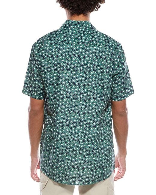 Eton of Sweden Green Kiwi Linen Shirt for men