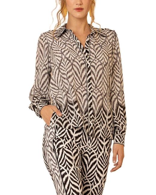 Hale Bob White Kelly Silk Top