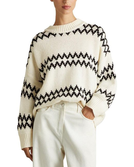 Reiss Natural Ivy Fairisle Wool-Blend Jumper