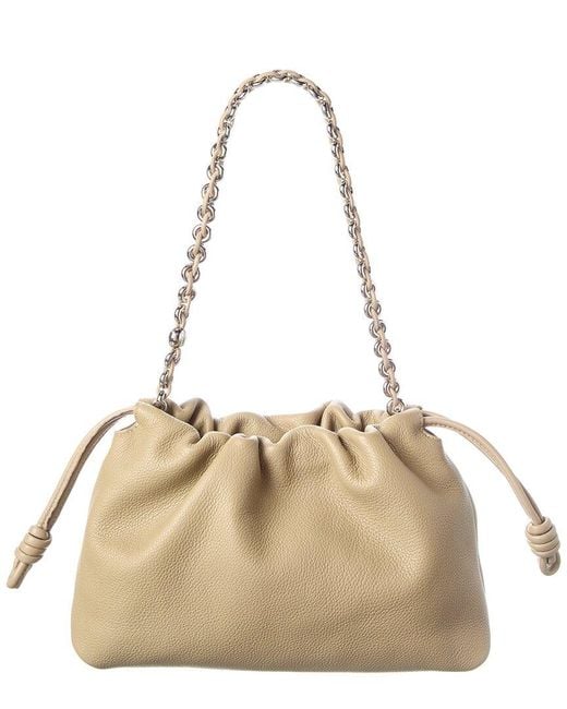 Loewe Natural Flamenco Medium Leather Bucket Bag