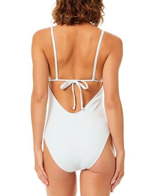 Cece Blue Keyhole One-Piece