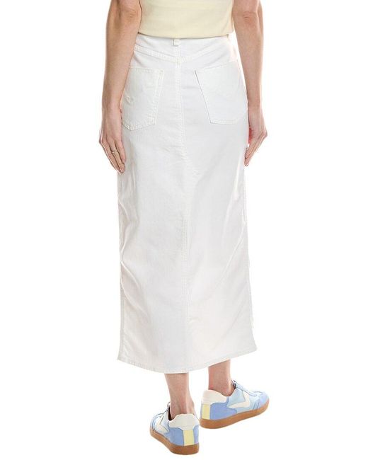 Hudson White Reconstructed Midi Skirt