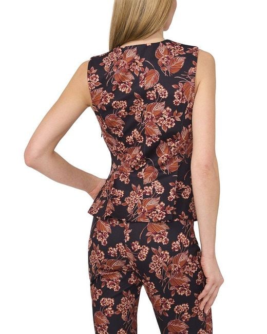 Ted Baker Red Pleated Knit Tank