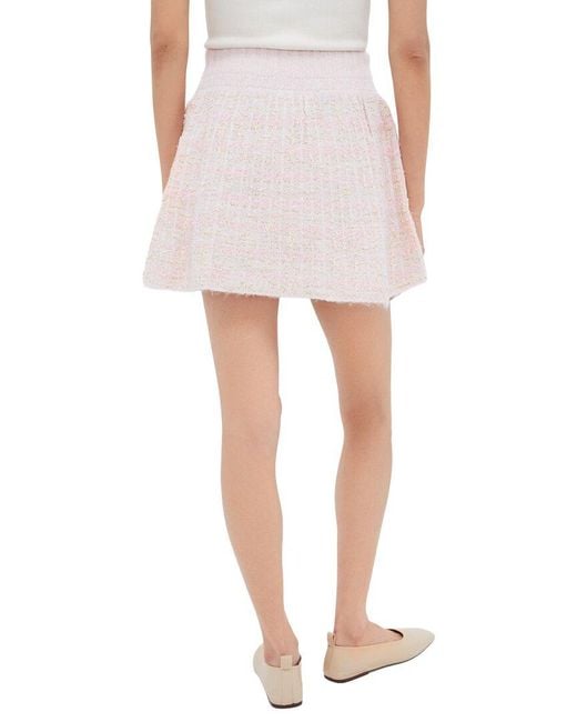 Moon River White Knit Mini Skirt