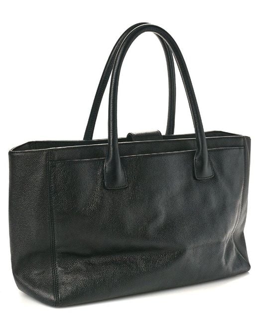 Chanel Black Leather Executive Tote (Authentic Pre-Owned)