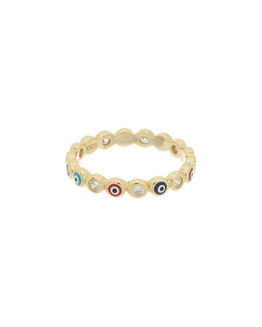 Meshmerise White 18K Over Cz Ring