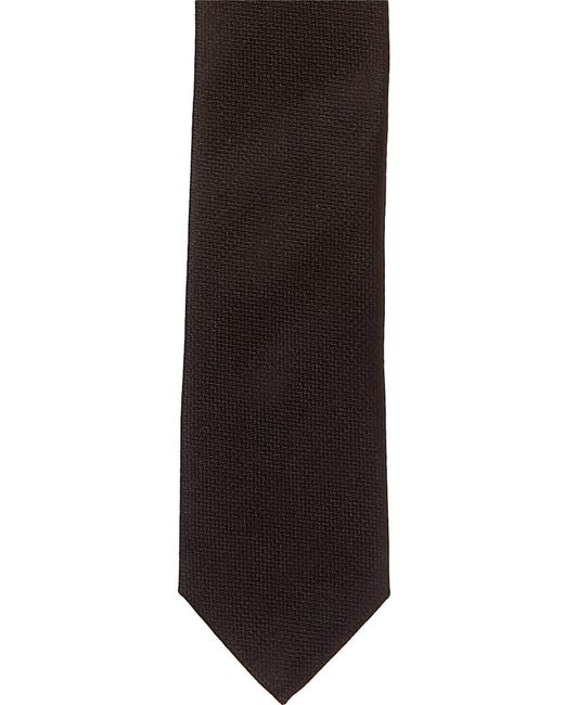 Givenchy Black Logo Itallique Silk Tie for men