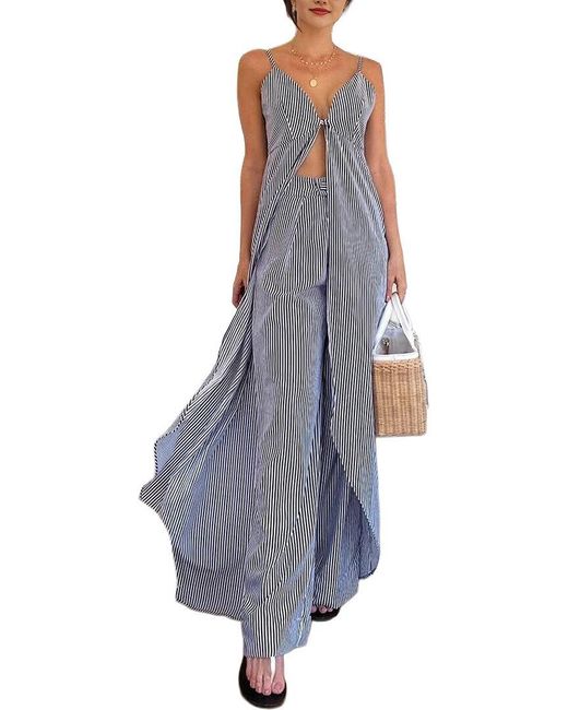 CHARLOTTE GREEN Blue 2Pc Top & Pant Set