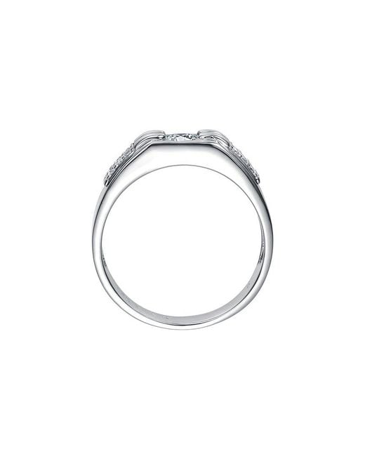 Genevive Jewelry White Rachel Glauber Plated Cz Ring for men