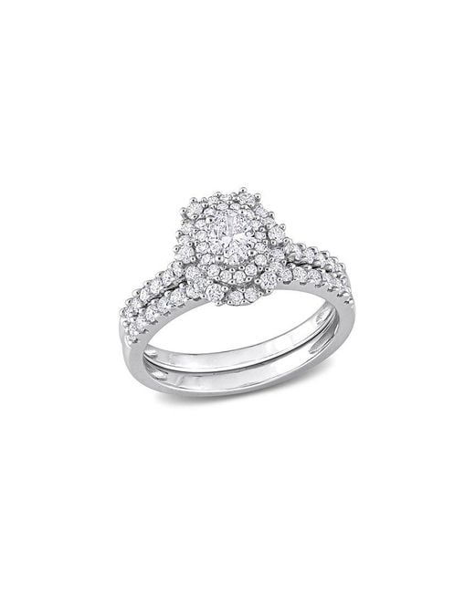 Rina Limor White 14K 0.99 Ct. Tw. Diamond Halo Ring